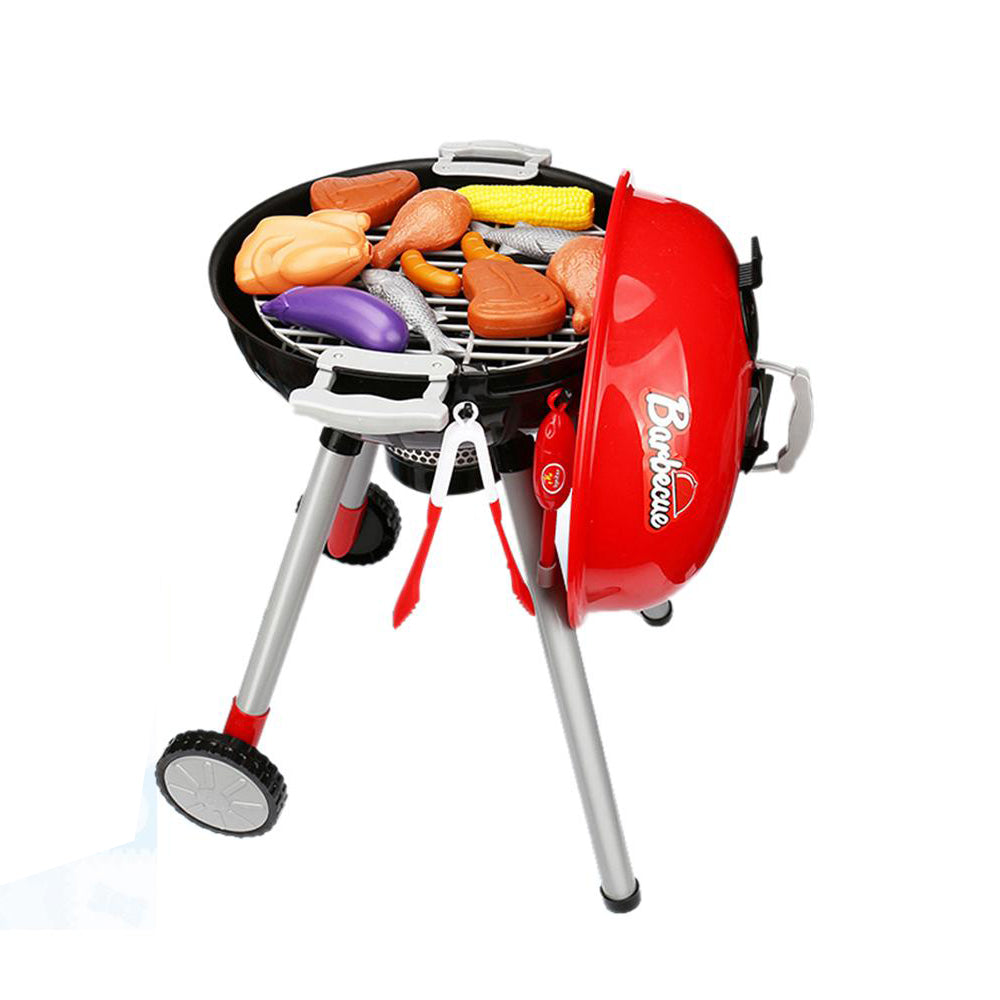 NNEDSZ Kids BBQ Pretend Play Cooking Set Sausages Utensils Barbecue Grill Toy Cooker
