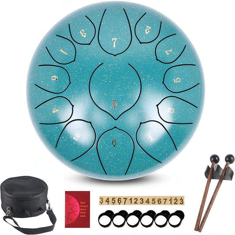 NNETM 13-Note Steel Tongue Drum with Bag Set