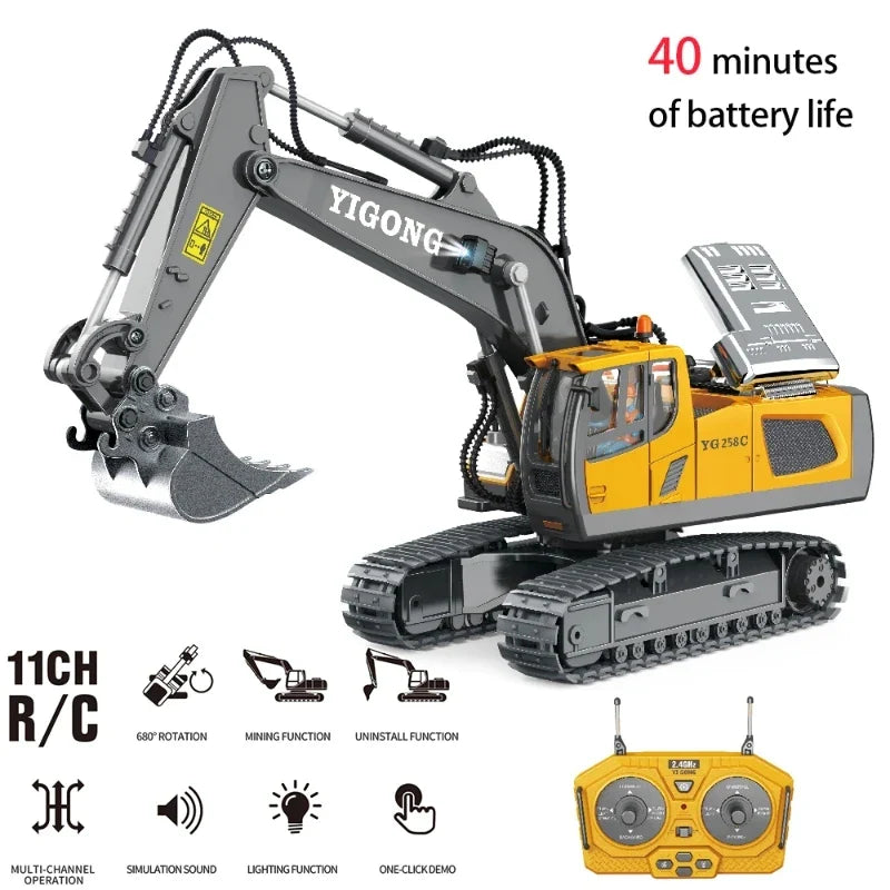 NNEOBA 2.4G Remote Control Excavator Truck