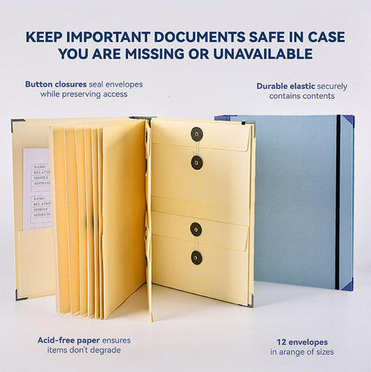 NNEDSZ Pink Accordion File Binder with 12 Envelopes - Durable Document Organizer